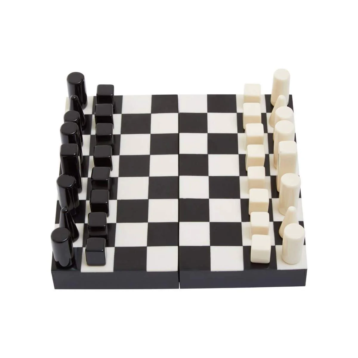 Beaumonde Home Churchill Games Small Black and White Foldable Chess Set - Image 2