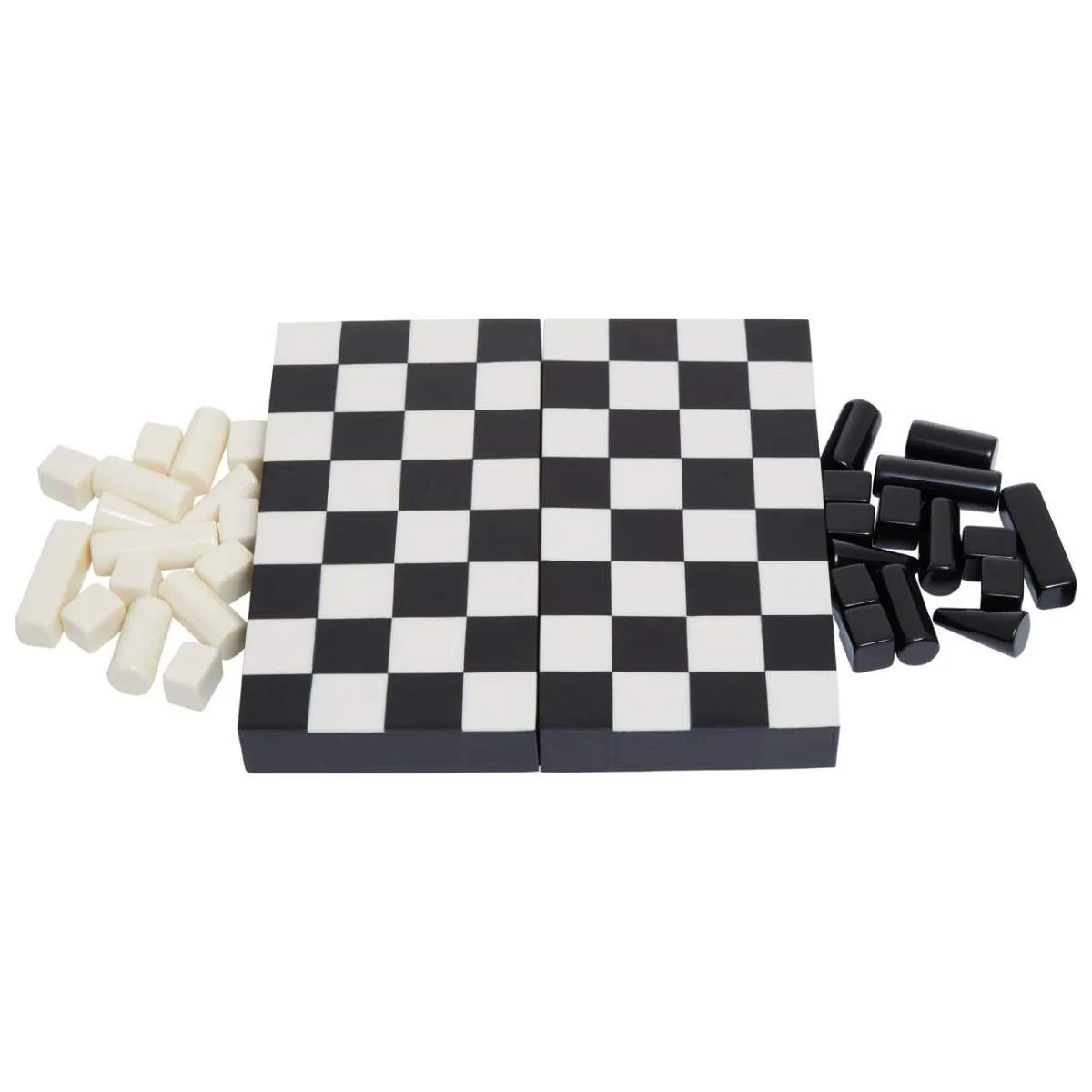 Beaumonde Home Churchill Games Small Black and White Foldable Chess Set - Image 7