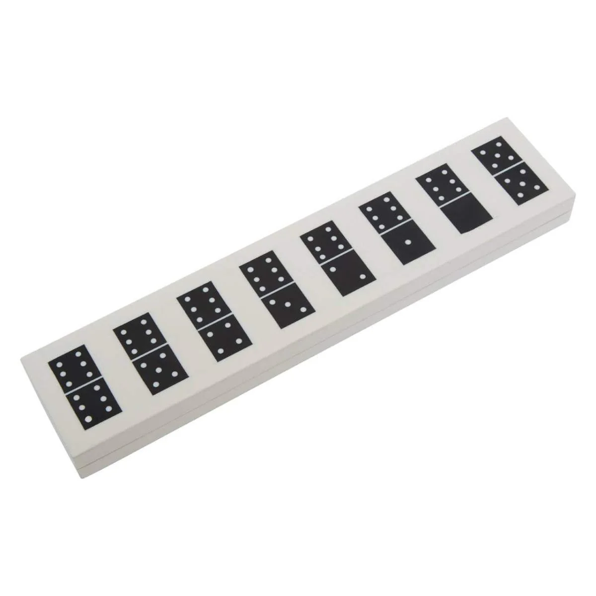 Beaumonde Home Churchill Games White and Black Finish Domino Box
