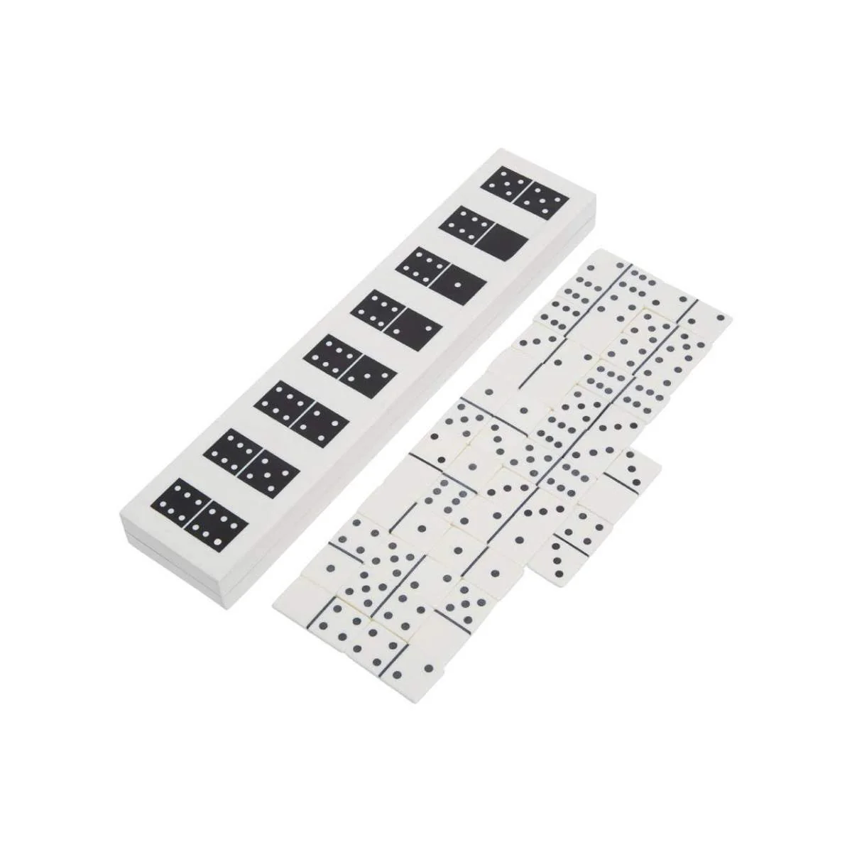 Beaumonde Home Churchill Games White and Black Finish Domino Box - Image 2