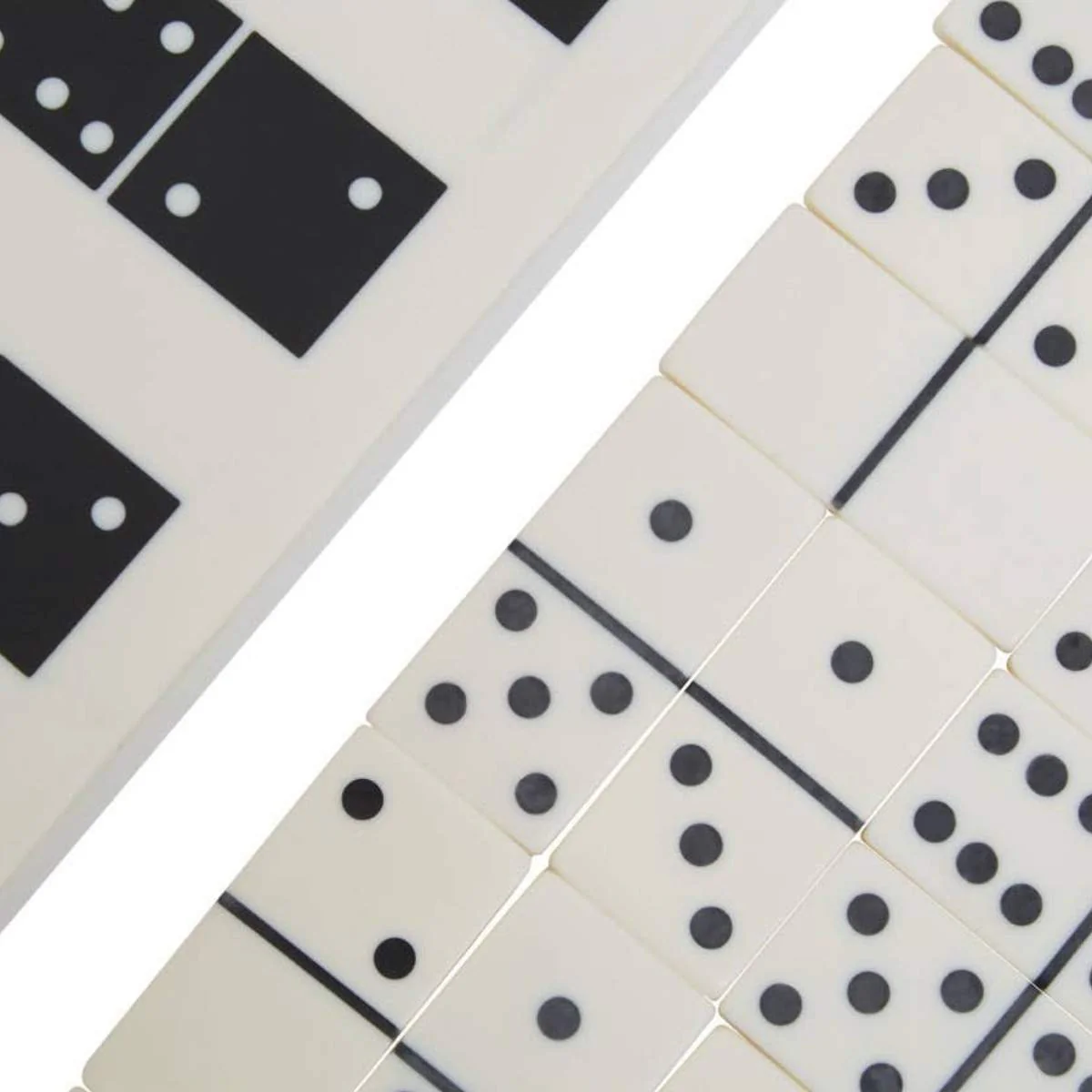 Beaumonde Home Churchill Games White and Black Finish Domino Box - Image 4