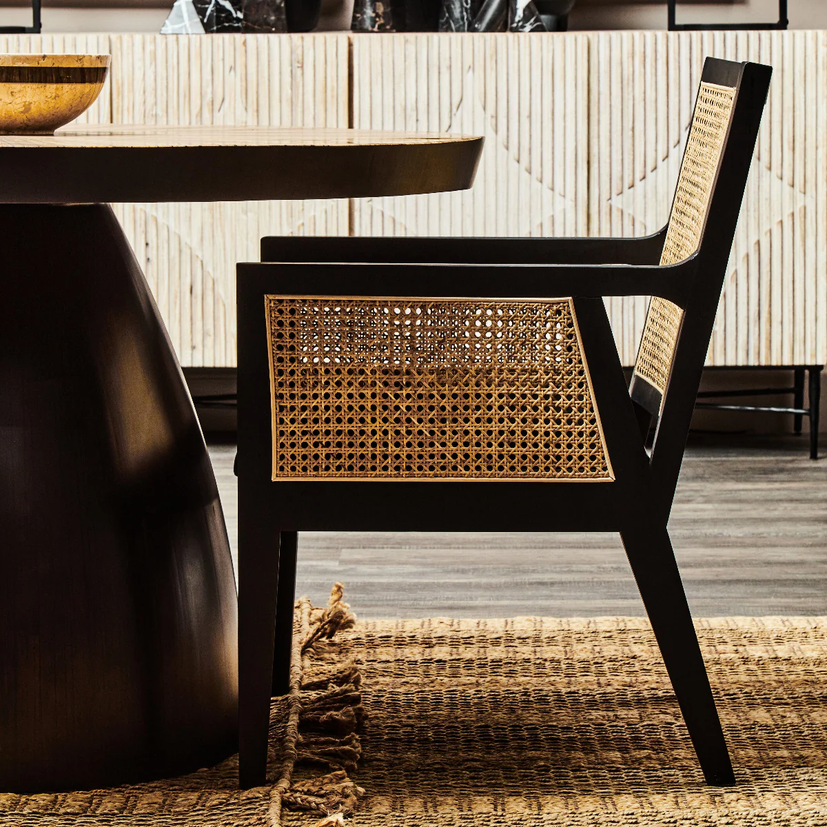 Beaumonde Home Corso Cane Rattan Back Chair - Image 11