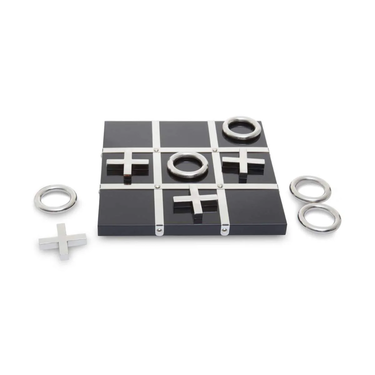 Beaumonde Home Flos Black And Silver Tic Tac Toe Game - Image 4