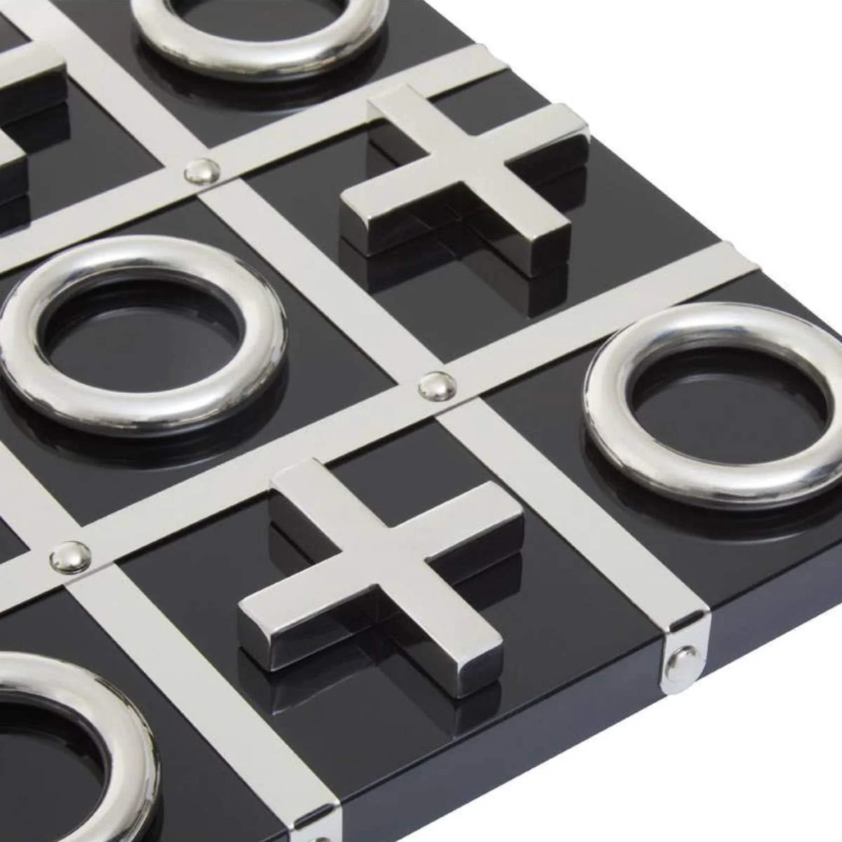 Beaumonde Home Flos Black And Silver Tic Tac Toe Game - Image 6