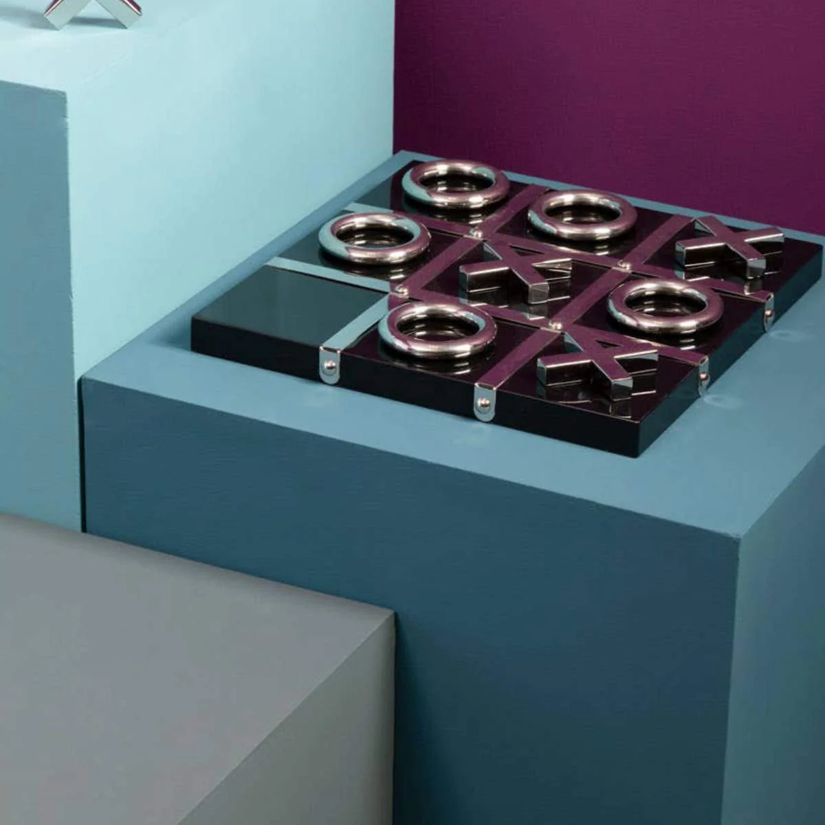 Beaumonde Home Flos Black And Silver Tic Tac Toe Game - Image 9