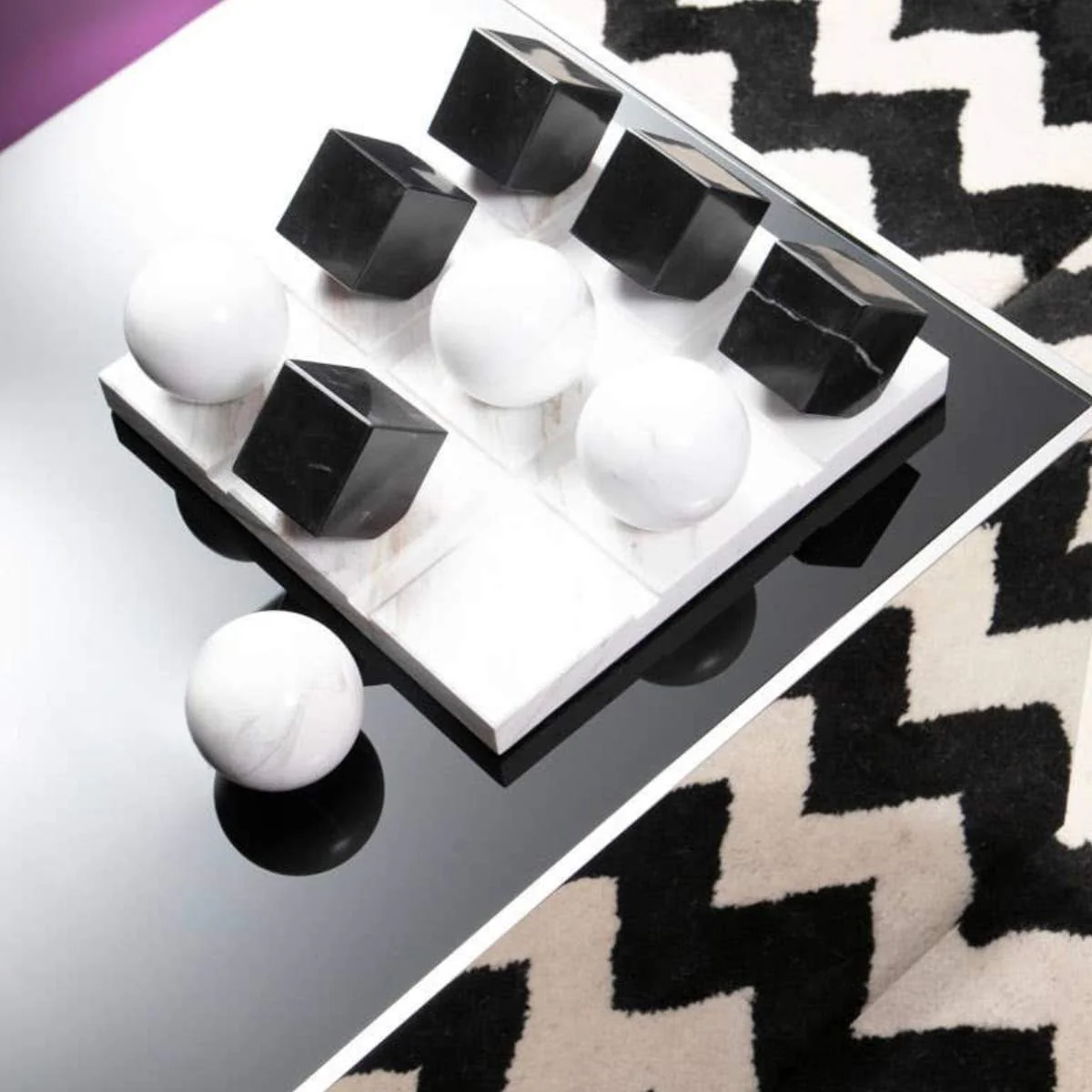 Beaumonde Home Flos Black And White Tic Tac Toe Game - Image 13