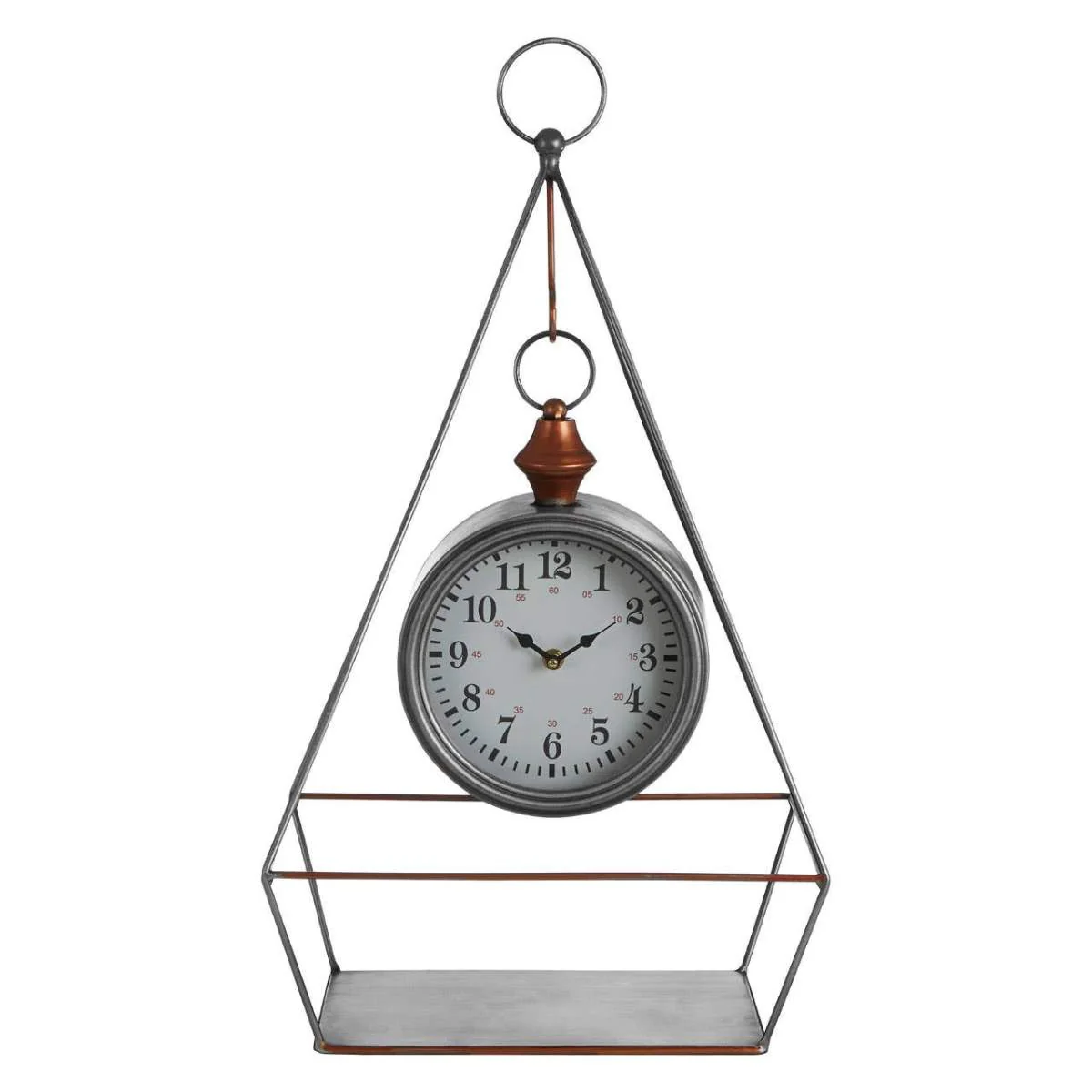 Beaumonde Home Hayden Antique Silver Finish Table Clock