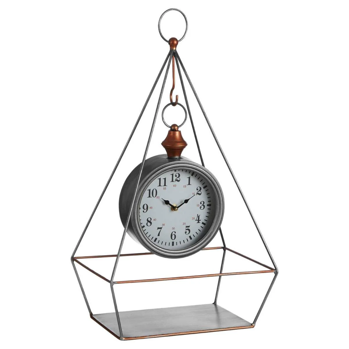 Beaumonde Home Hayden Antique Silver Finish Table Clock - Image 2