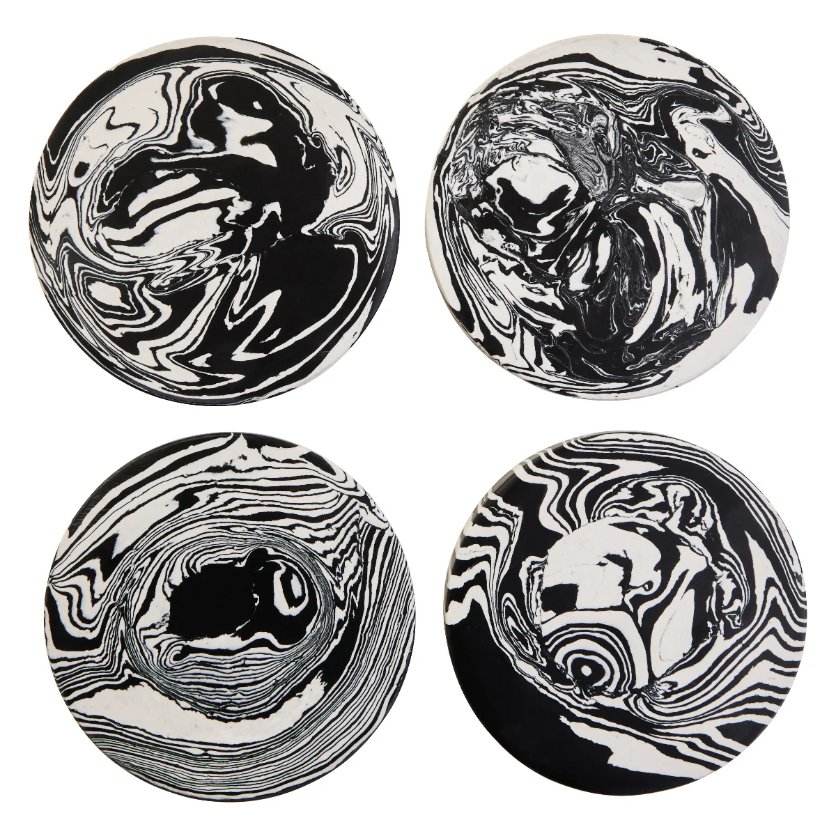 Beaumonde Home Helsa Black And White Marble Set Of Four Coasters - Image 10