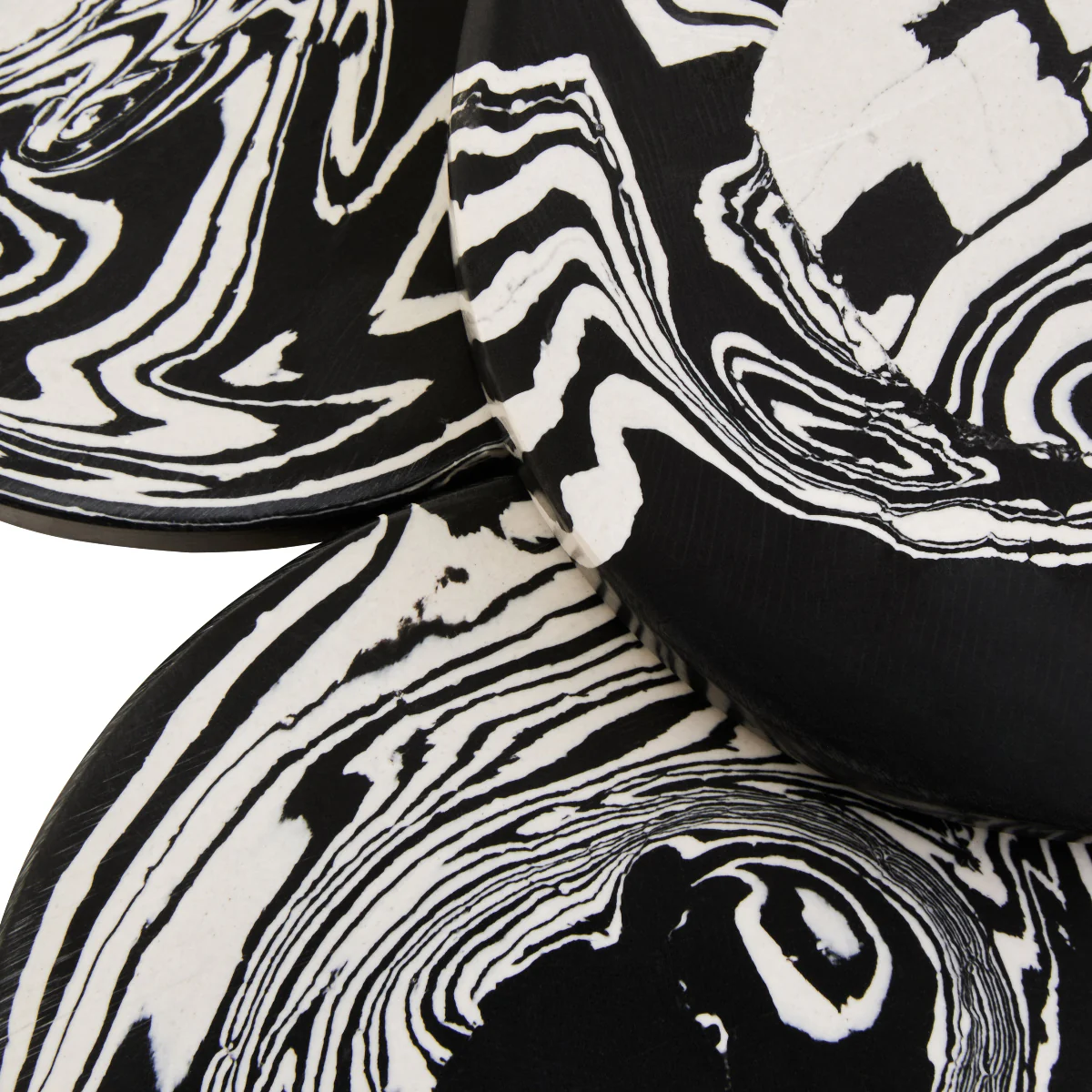 Beaumonde Home Helsa Black And White Marble Set Of Four Coasters - Image 3