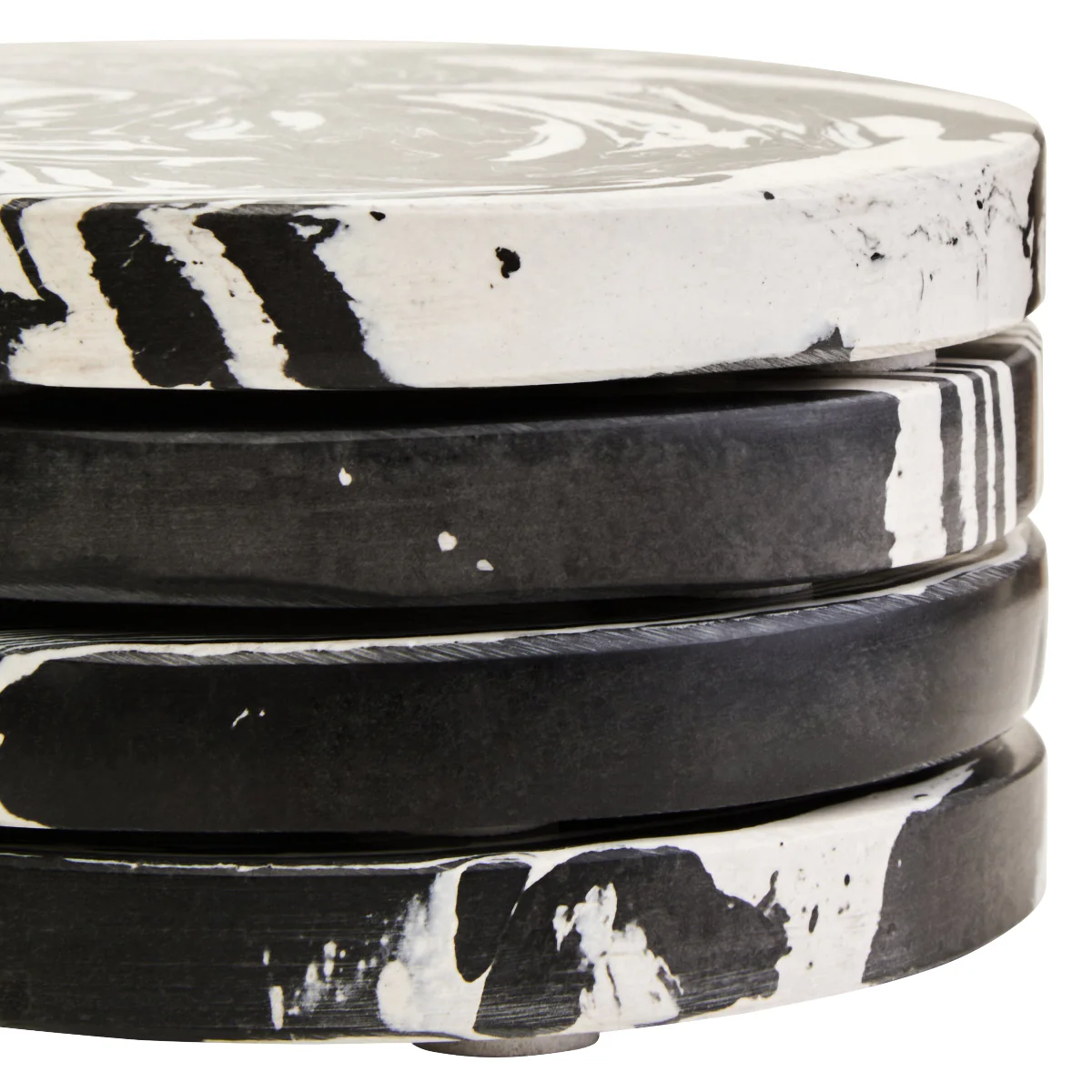 Beaumonde Home Helsa Black And White Marble Set Of Four Coasters - Image 4