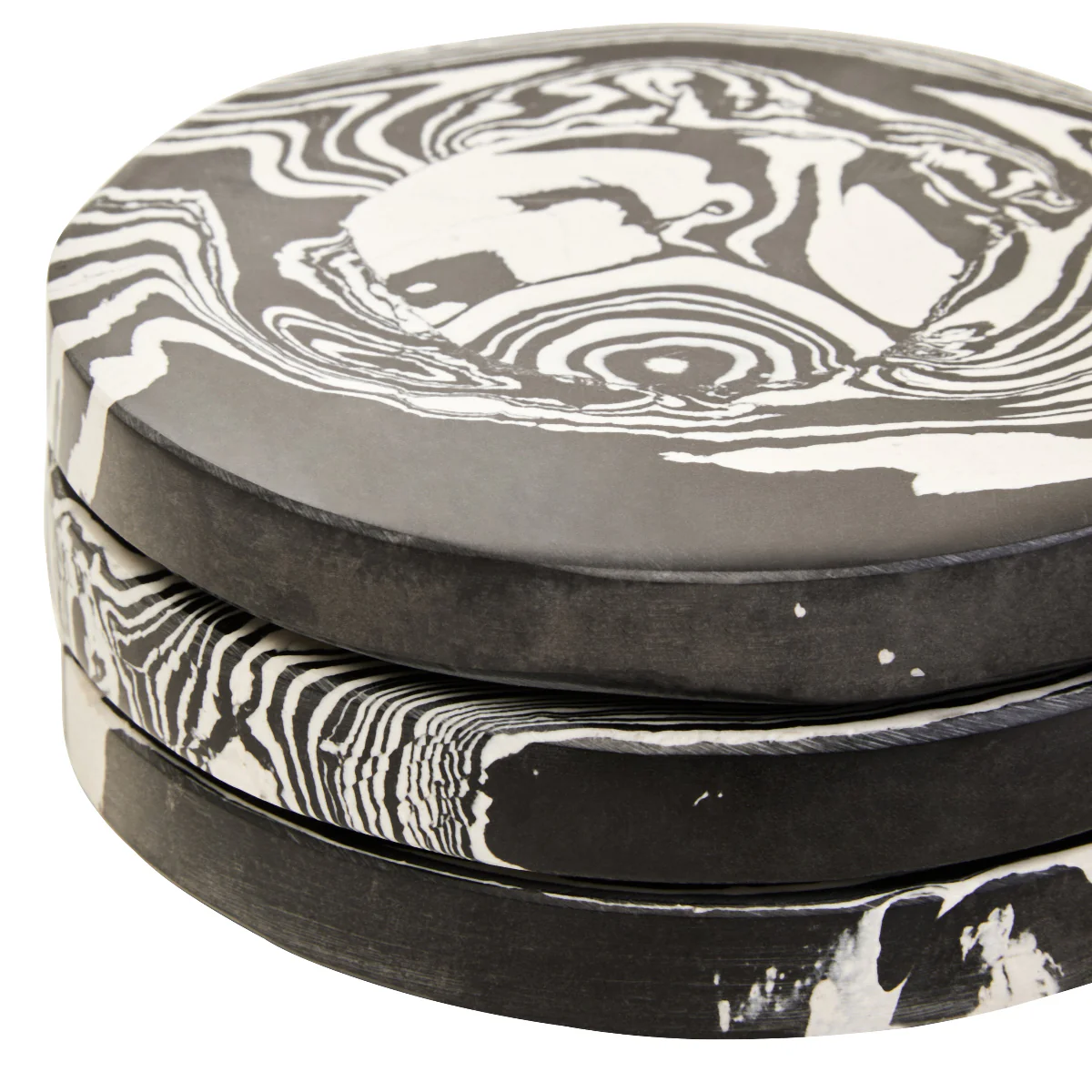 Beaumonde Home Helsa Black And White Marble Set Of Four Coasters - Image 5