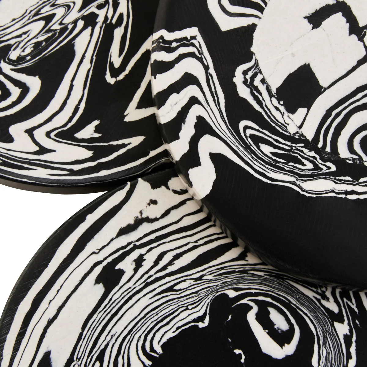 Beaumonde Home Helsa Black And White Marble Set Of Four Coasters - Image 7