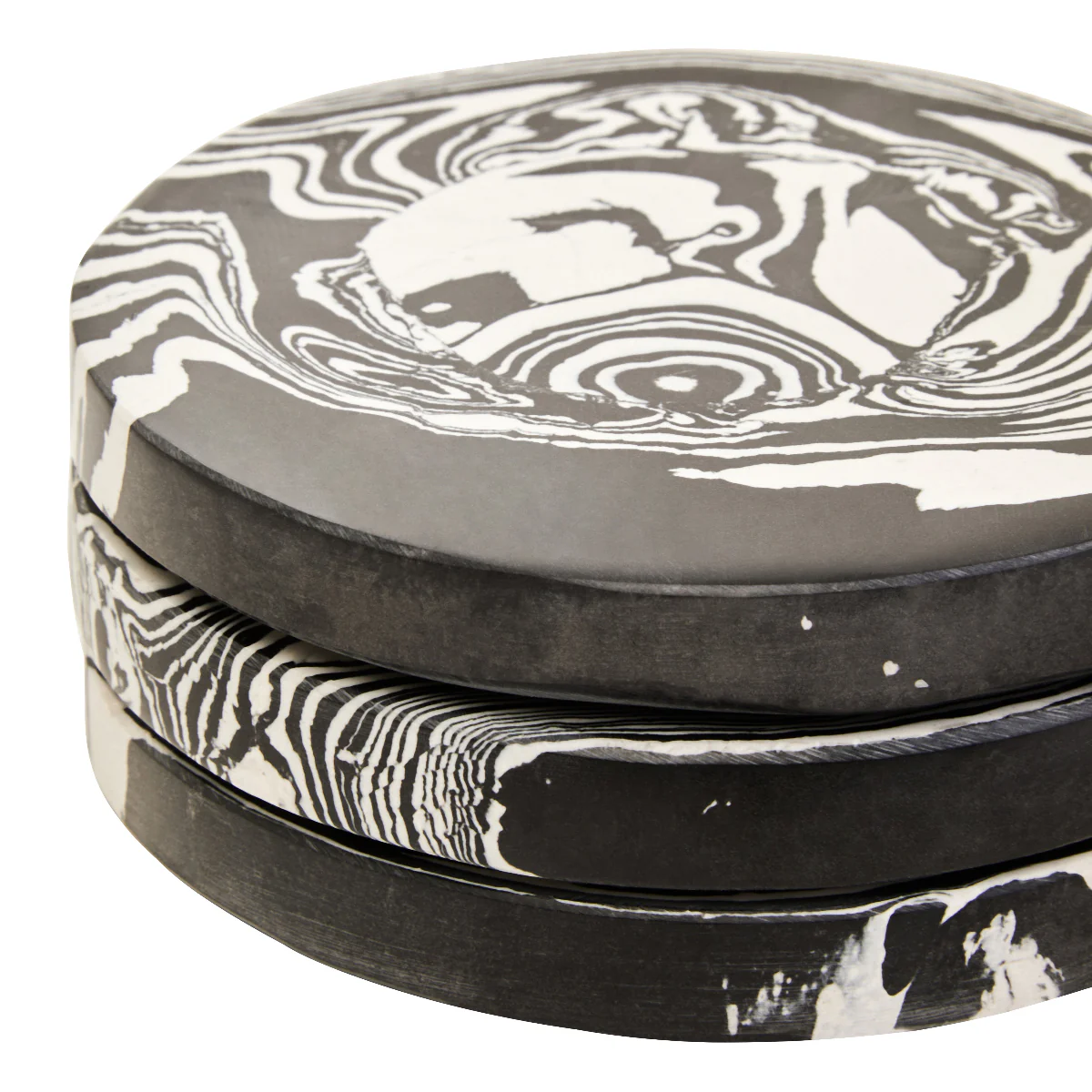 Beaumonde Home Helsa Black And White Marble Set Of Four Coasters - Image 9