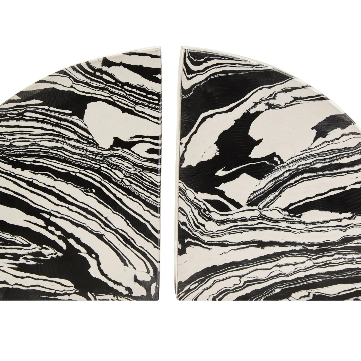 Beaumonde Home Helsa Black And White Marble Set Of Two Bookends - Image 3