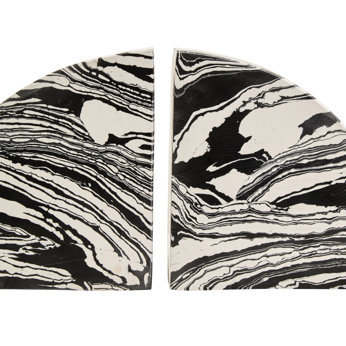 Beaumonde Home Helsa Black And White Marble Set Of Two Bookends - Image 6