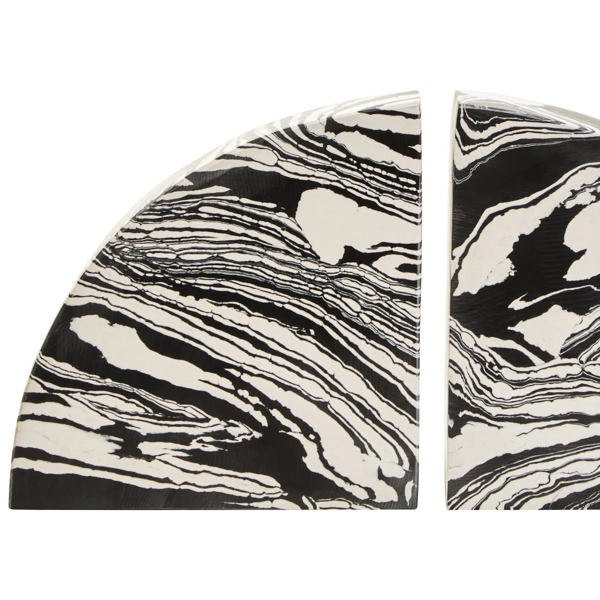 Beaumonde Home Helsa Black And White Marble Set Of Two Bookends - Image 8