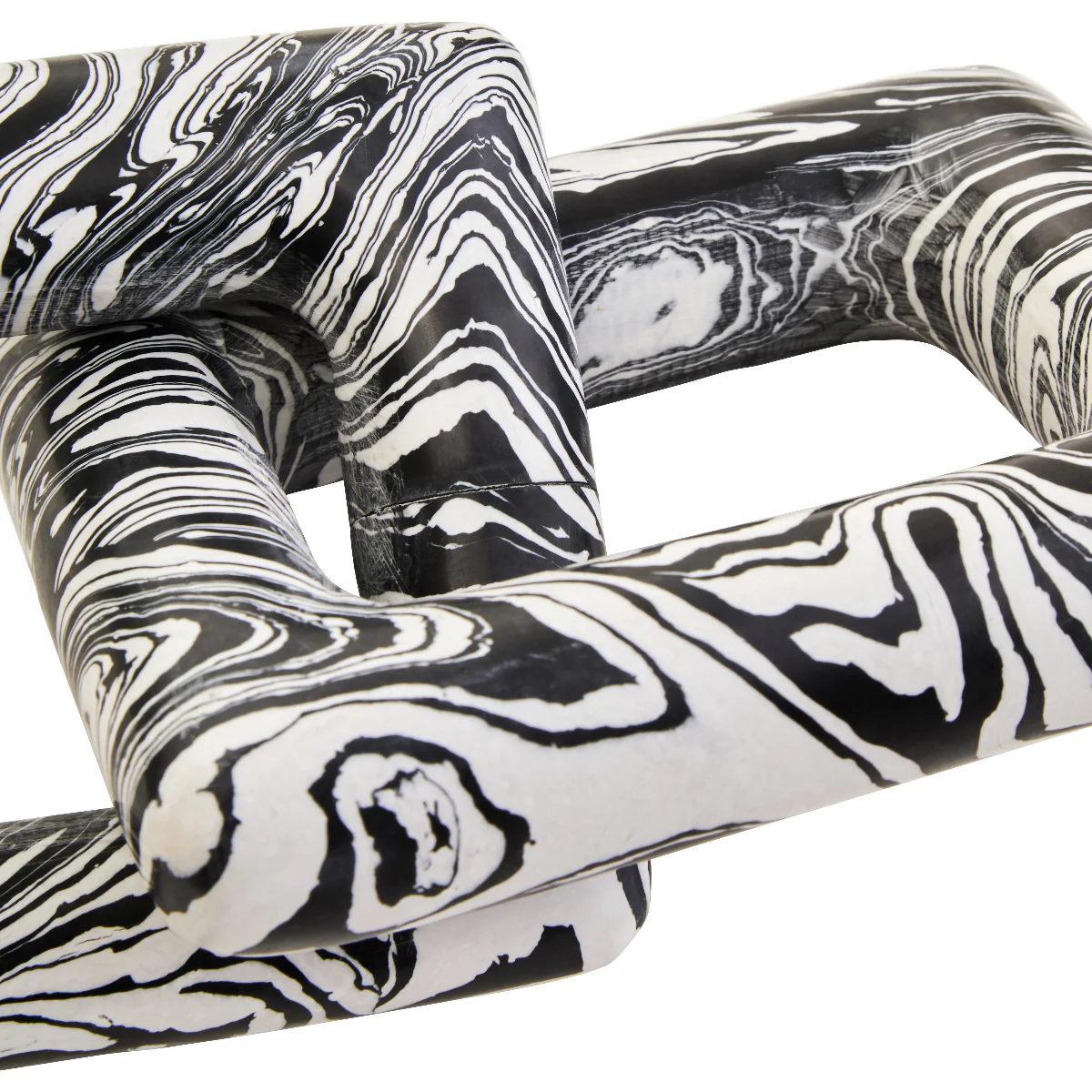 Beaumonde Home Helsa Black And White Marble Two Link Chain - Image 6