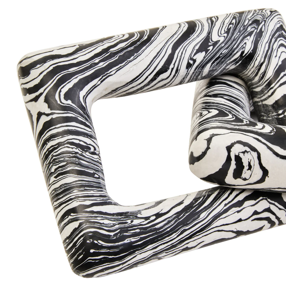 Beaumonde Home Helsa Black And White Marble Two Link Chain - Image 7