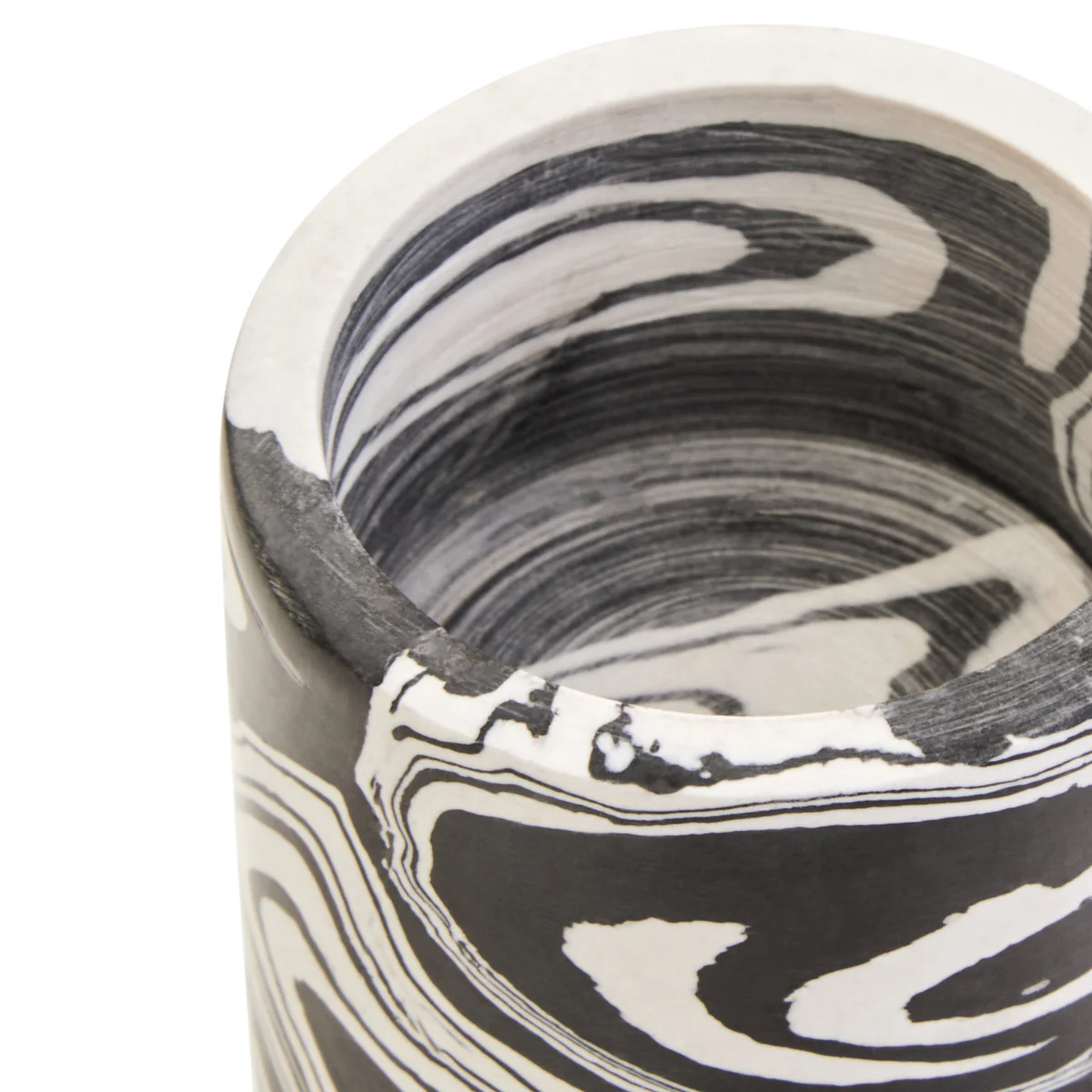 Beaumonde Home Helsa Black And White Marble Two Way Candle Holder - Image 2