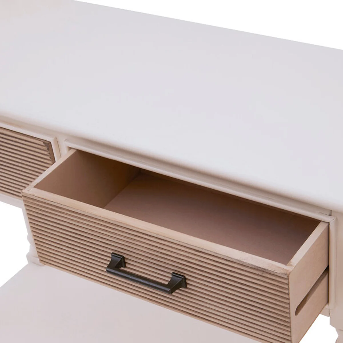 Beaumonde Home Heritage 2 Drawers Pearl White Console Table - Image 3