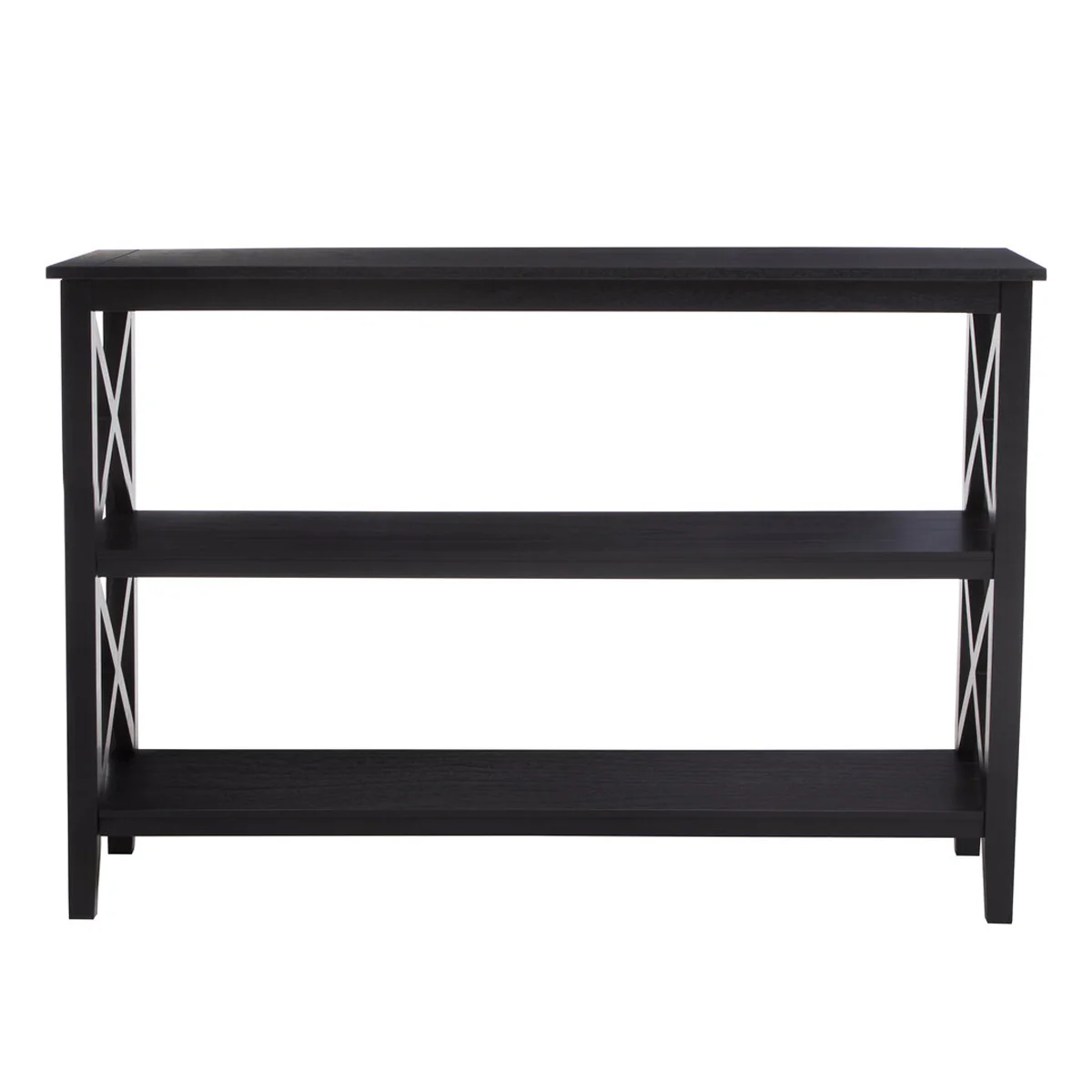 Beaumonde Home Heritage Three Shelf Large Black Bookcase - Image 2