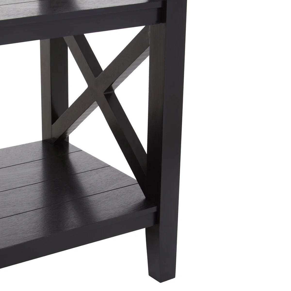 Beaumonde Home Heritage Three Shelf Large Black Bookcase - Image 5
