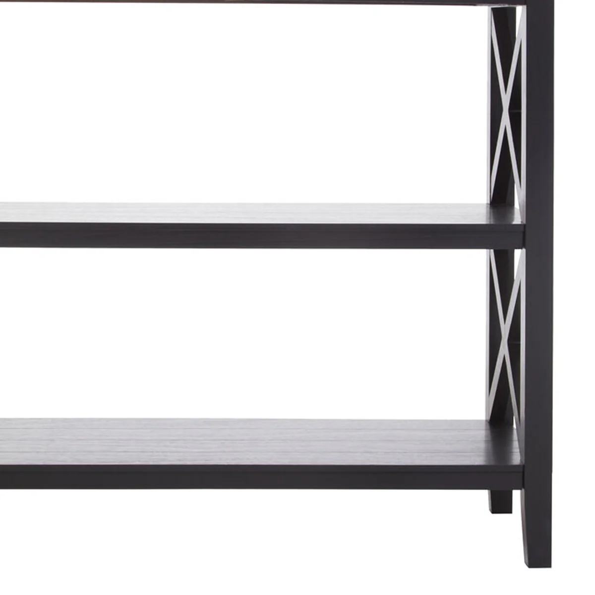 Beaumonde Home Heritage Three Shelf Large Black Bookcase - Image 6