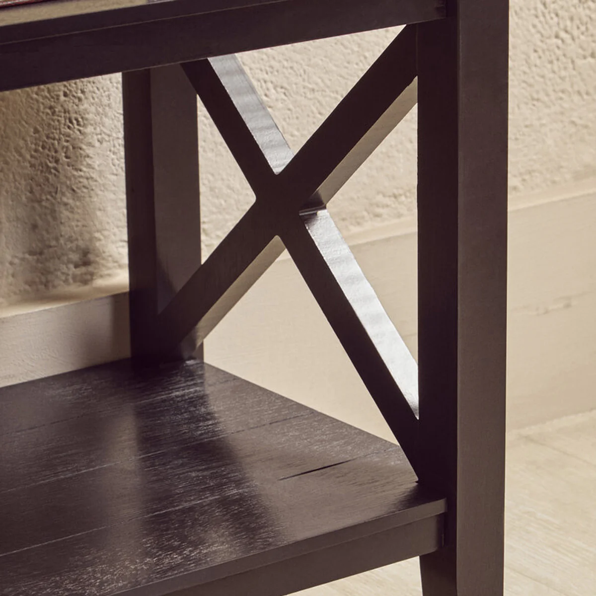 Beaumonde Home Heritage Three Shelf Large Black Bookcase - Image 8