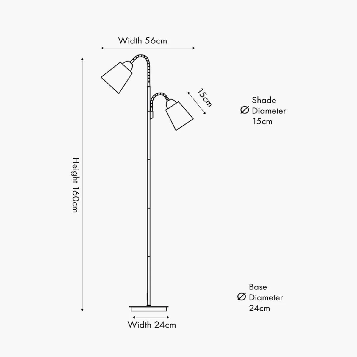Pacific Lifestyle Juna Black Metal and Natural Wood Two Head Floor Lamp - Image 11