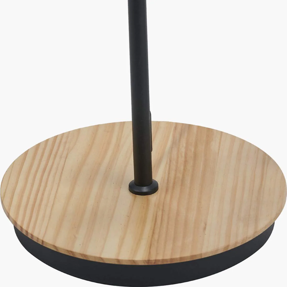 Pacific Lifestyle Juna Black Metal and Natural Wood Two Head Floor Lamp - Image 6