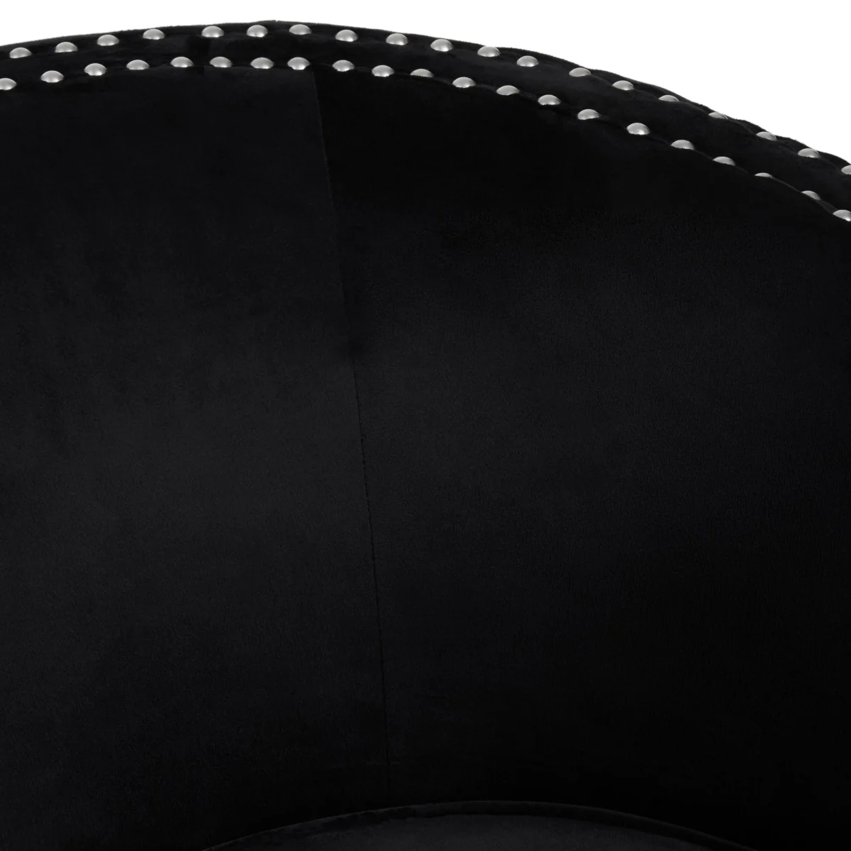 Beaumonde Home Larissa Black Velvet Studded Chair - Image 2