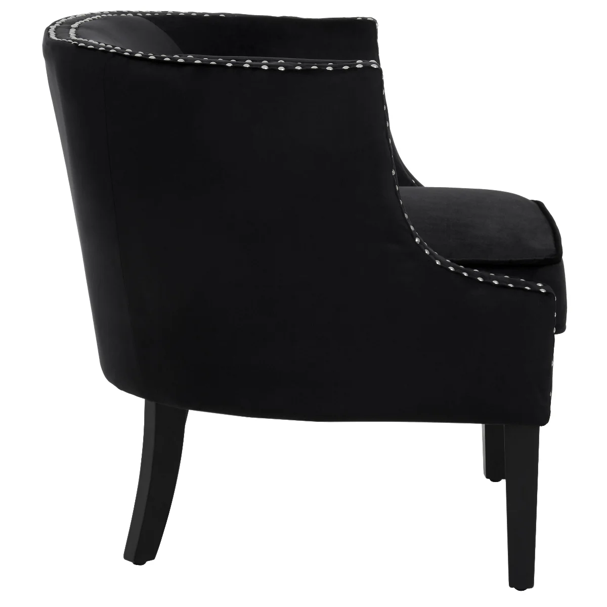 Beaumonde Home Larissa Black Velvet Studded Chair - Image 7