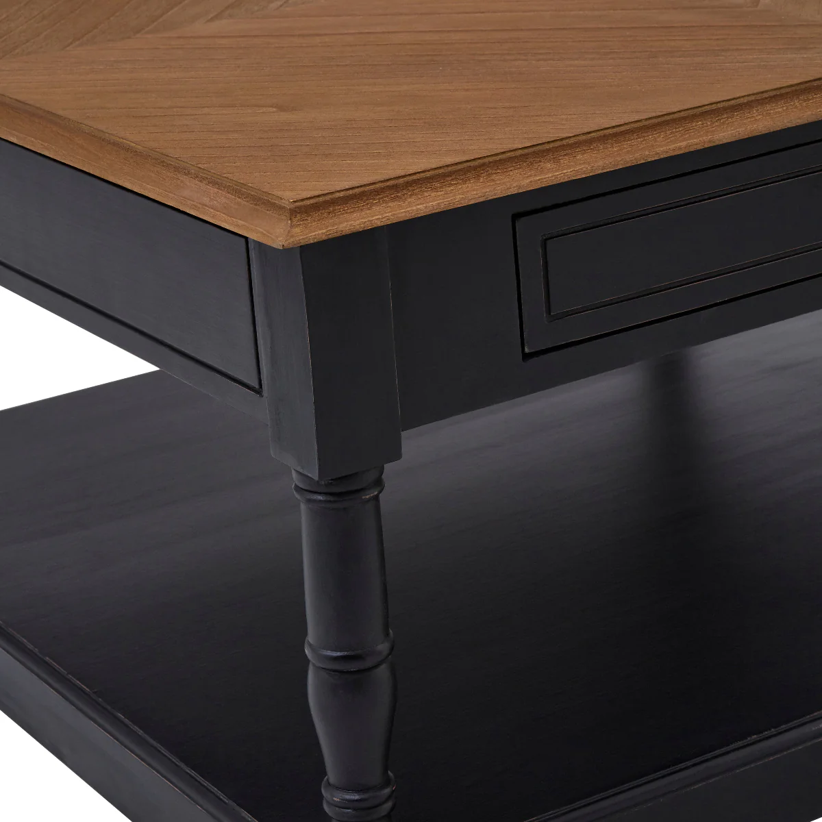 Beaumonde Home Loire 1 Drawer Black Coffee Table - Image 2