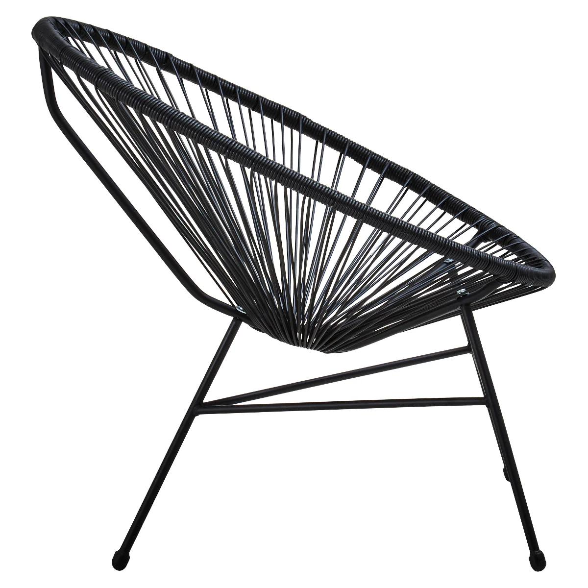 Beaumonde Home Miami Black Rattan 3 Piece Patio Set - Image 8