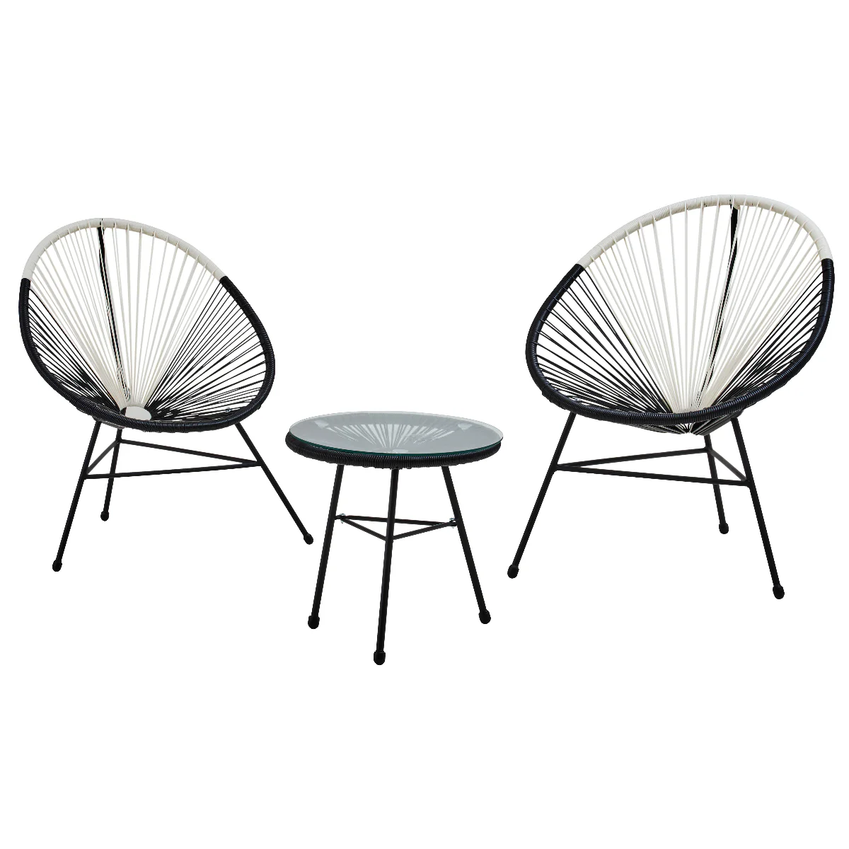 Beaumonde Home Miami Dual Tone Rattan 3 Piece Patio Set