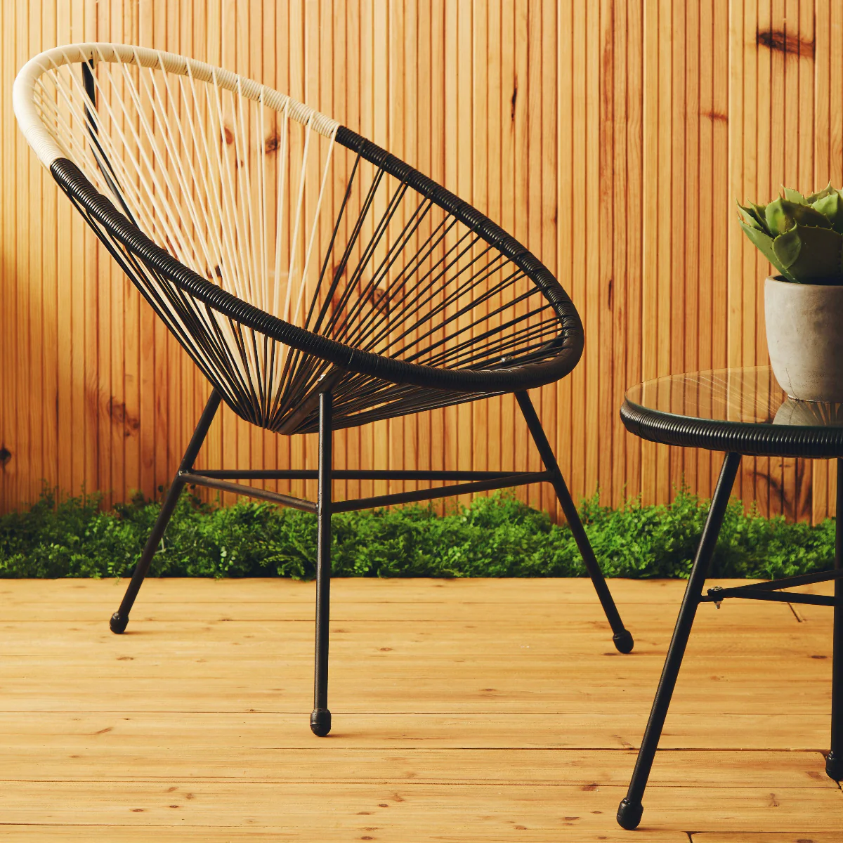 Beaumonde Home Miami Dual Tone Rattan 3 Piece Patio Set - Image 8