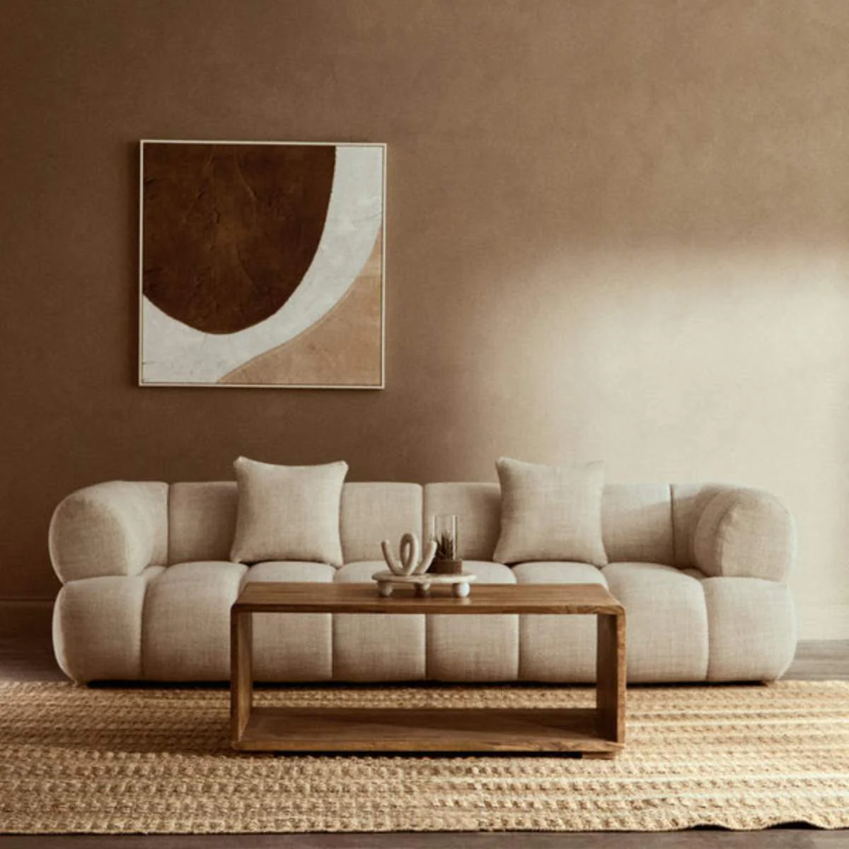Beaumonde Home Ordona Cream Linen Fabric 3 Seater Sofa - Image 18
