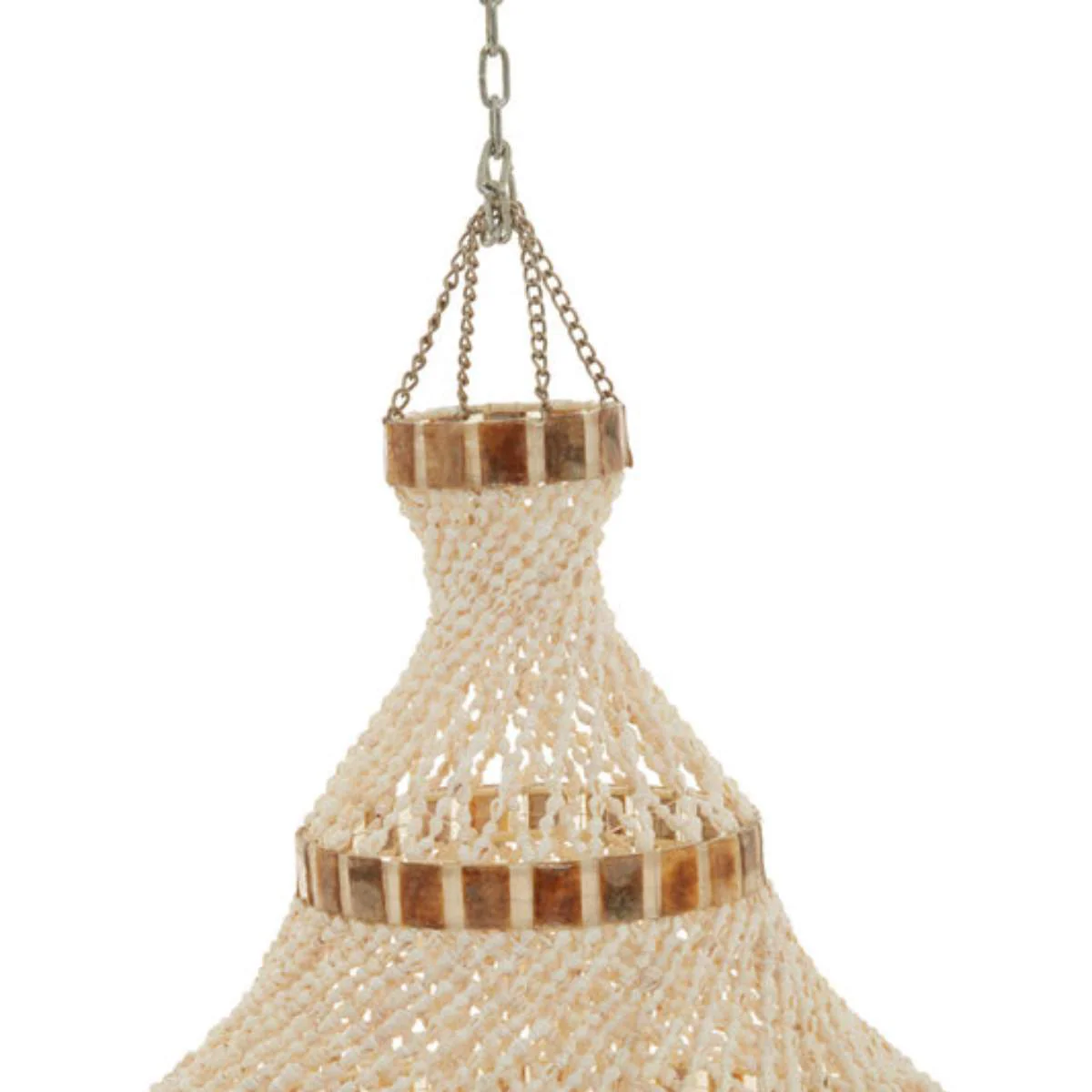 Beaumonde Home Palu Natural White And Amber Pendant - Image 2