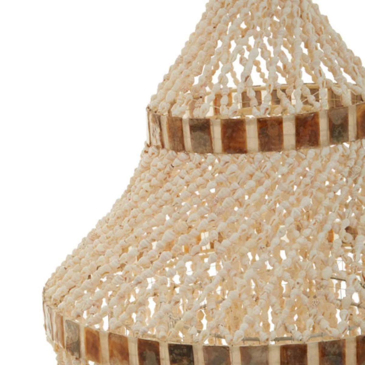 Beaumonde Home Palu Natural White And Amber Pendant - Image 3
