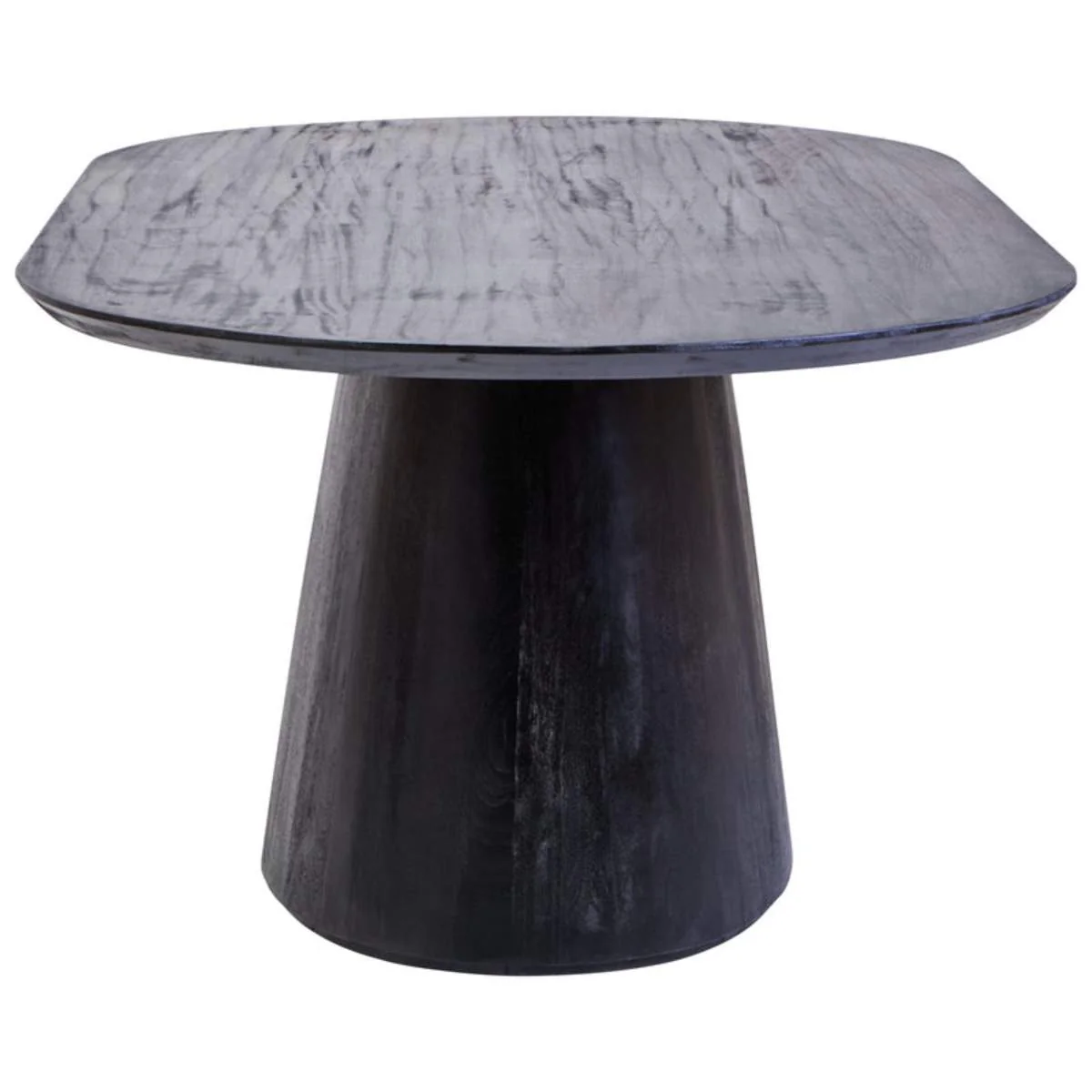 Beaumonde Home Perdoba Oval Mango Wood Black Finish Dining Table - Image 2