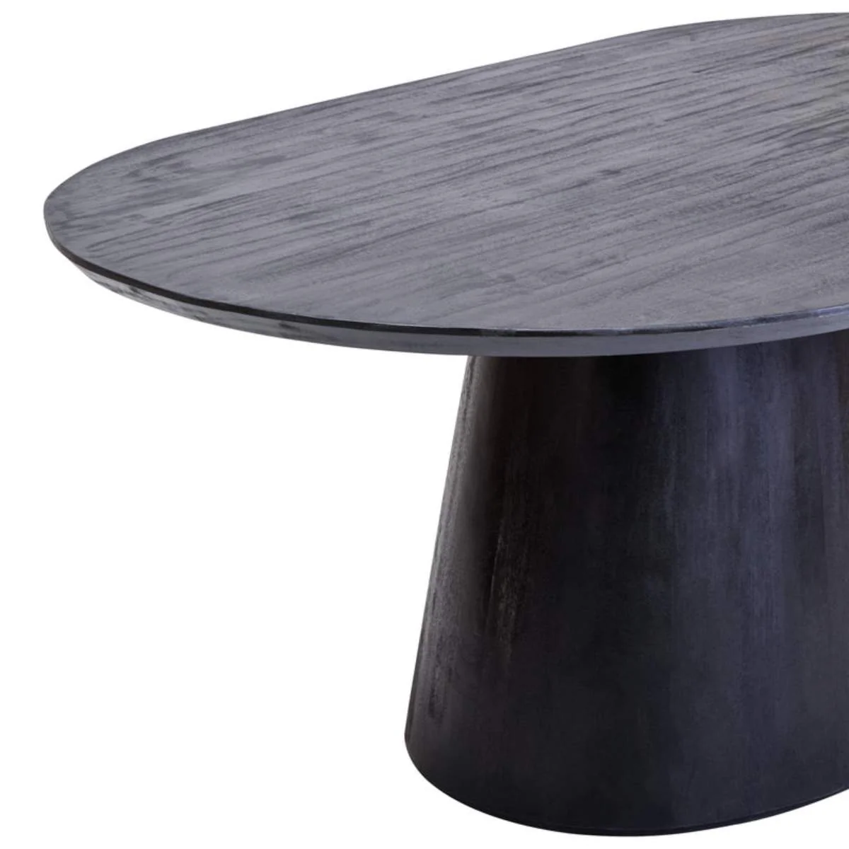 Beaumonde Home Perdoba Oval Mango Wood Black Finish Dining Table - Image 4