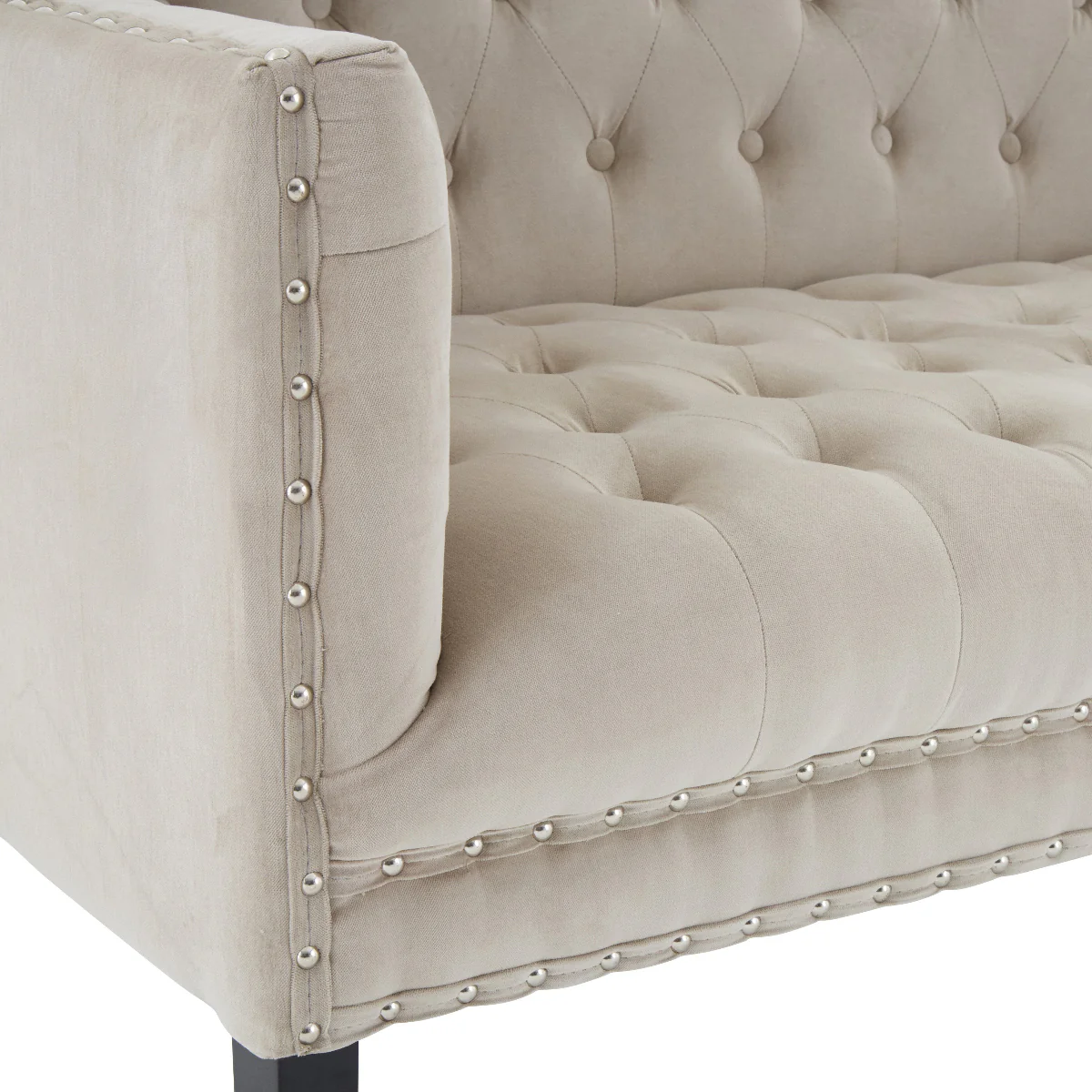 Beaumonde Home Regent Park Camel Velvet 2 Seat Sofa - Image 3