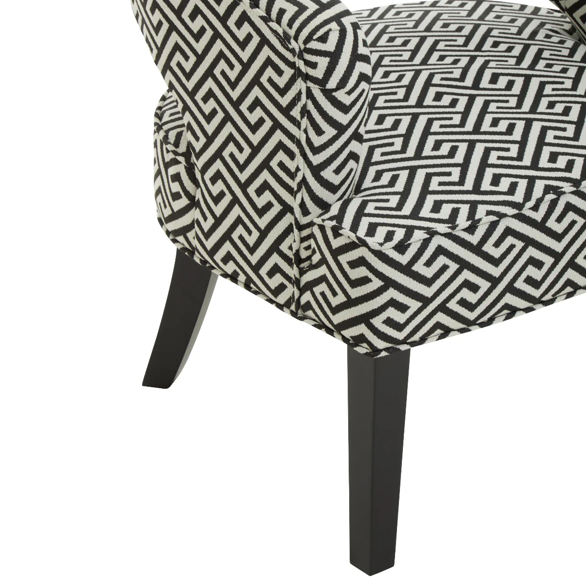 Beaumonde Home Regents Park Greek Key Design Cutout Lounge Chair - Image 4
