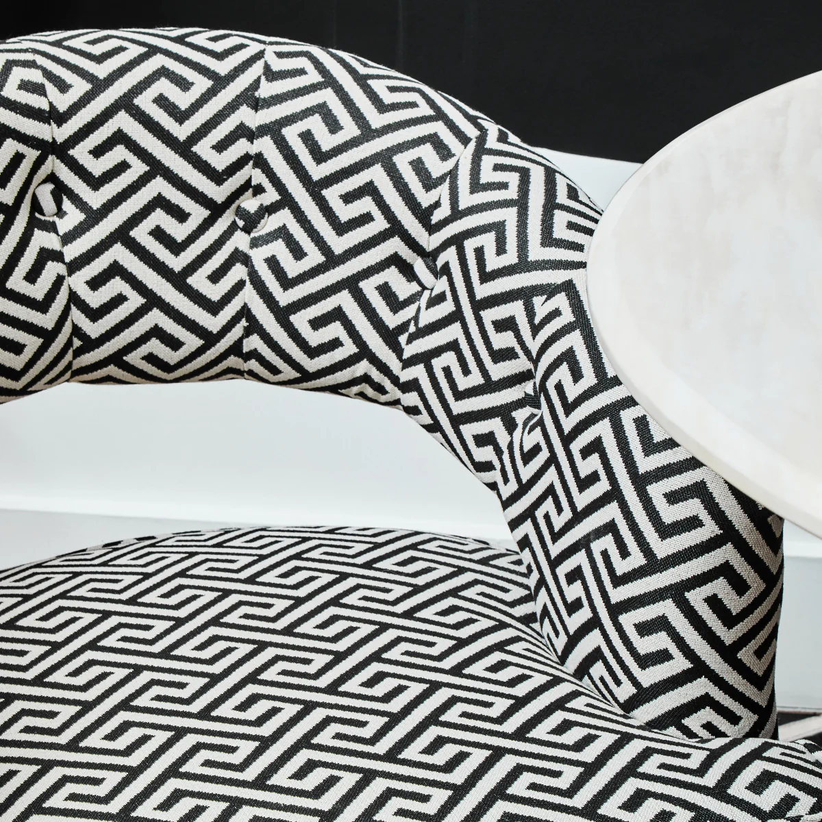 Beaumonde Home Regents Park Greek Key Design Cutout Lounge Chair - Image 7