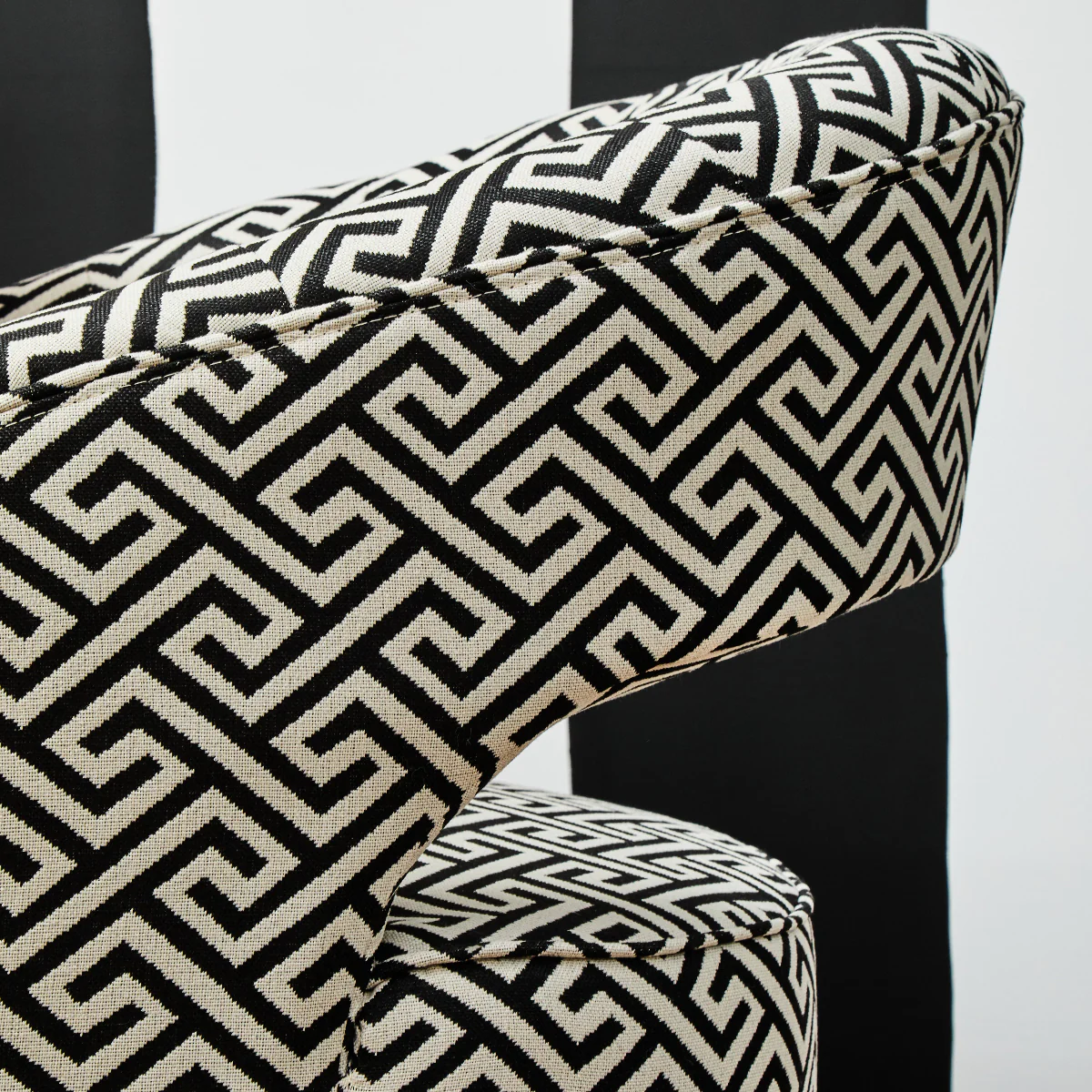 Beaumonde Home Regents Park Greek Key Design Cutout Lounge Chair - Image 9