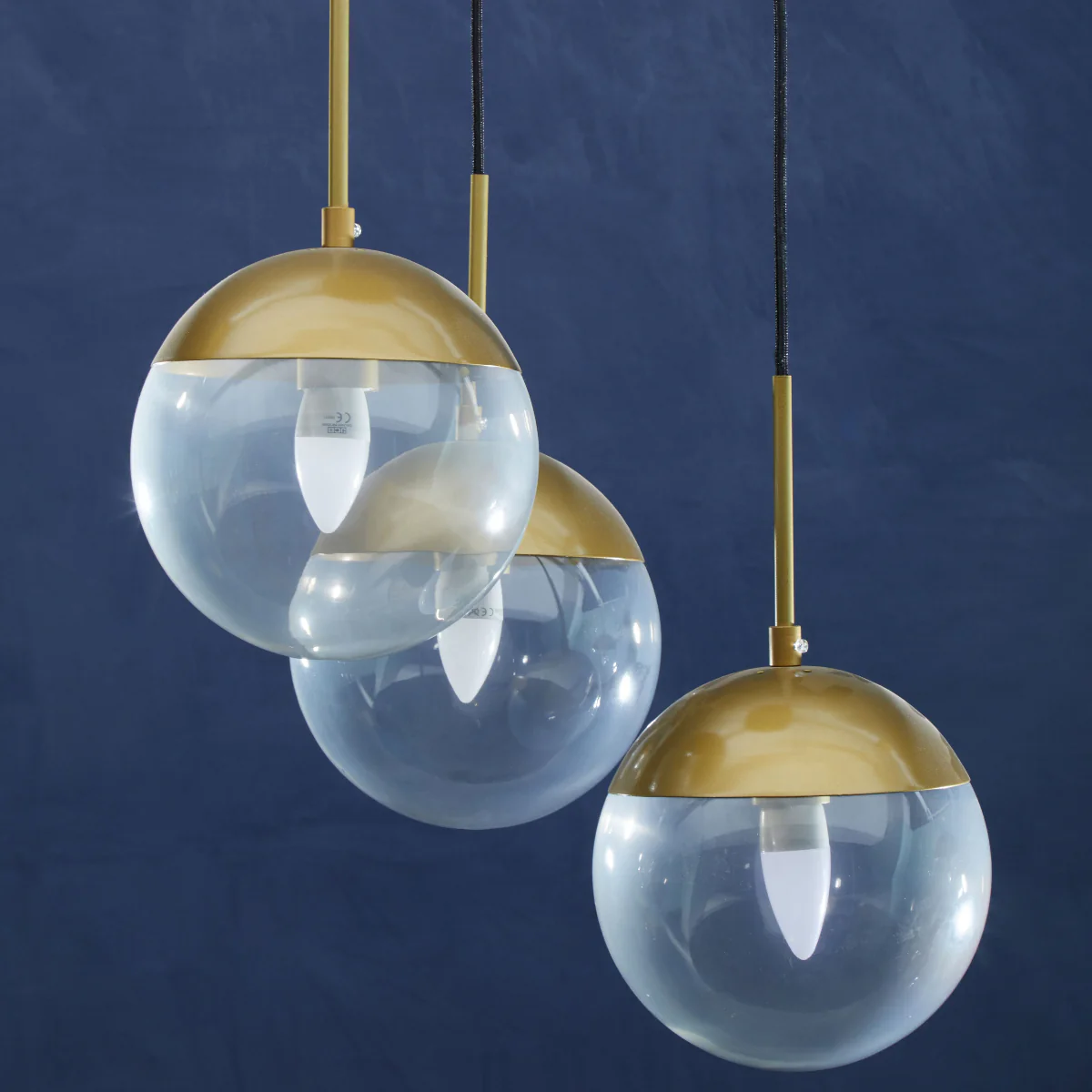 Beaumonde Home Revive Gold Finish 3 Bulb Pendant Light - Image 6