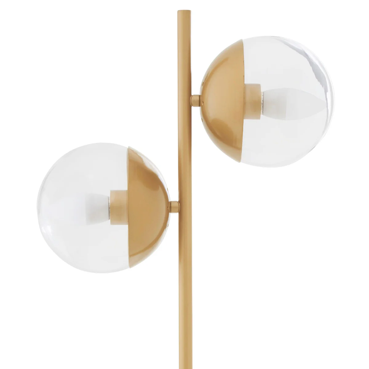 Beaumonde Home Revive Two Light Gold Finish Table Lamp With White Marble Base