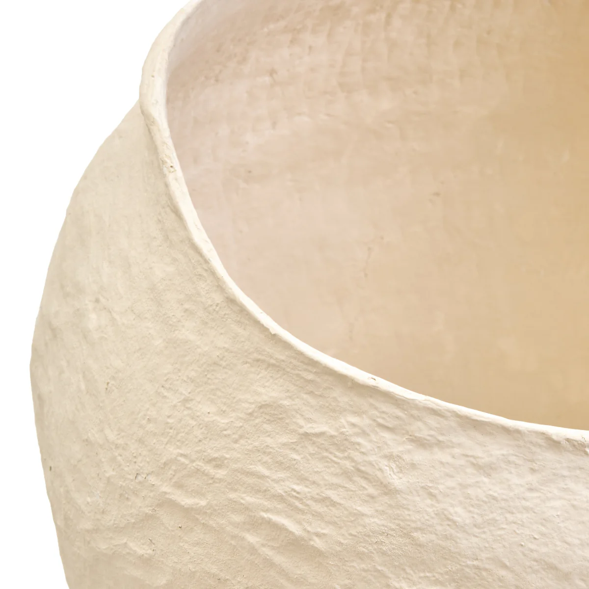 Beaumonde Home Sanai Cotton Mache Large Beige Planter - Image 5