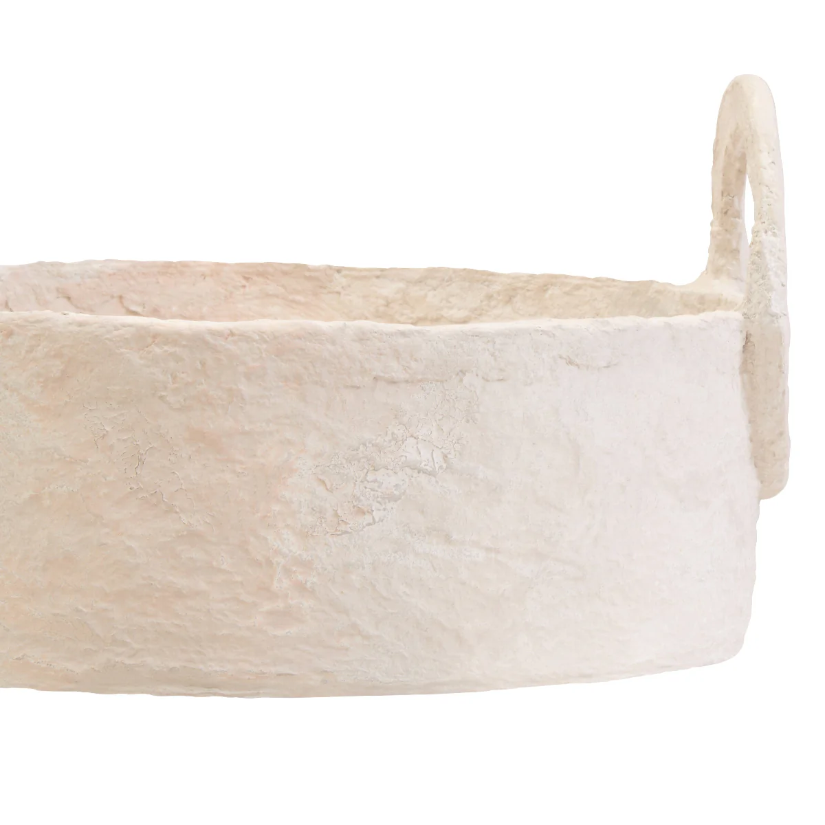 Beaumonde Home Sanai Cotton Mache Round Tray With Decorative Handles - Image 6